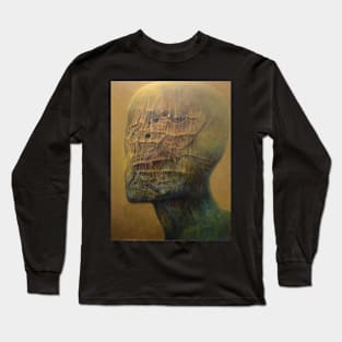 Zdzislaw Beksinski - Abstract Relief Beksinski Long Sleeve T-Shirt